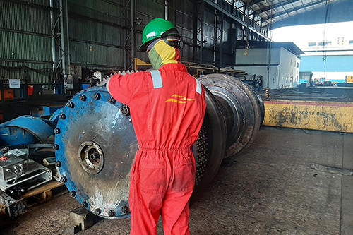 Dismantling of drawworks low clutch